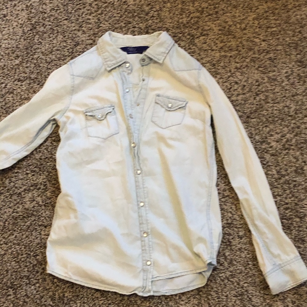 Button up Jean Blouse